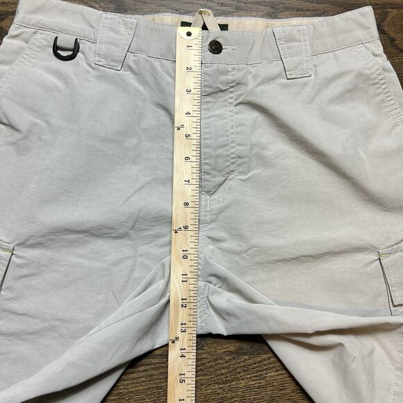 Eddie Bauer Shorts Mens 32 Beige Cargo Hiking Outdoor Utility Mesh Pocket - Picture 8 of 12